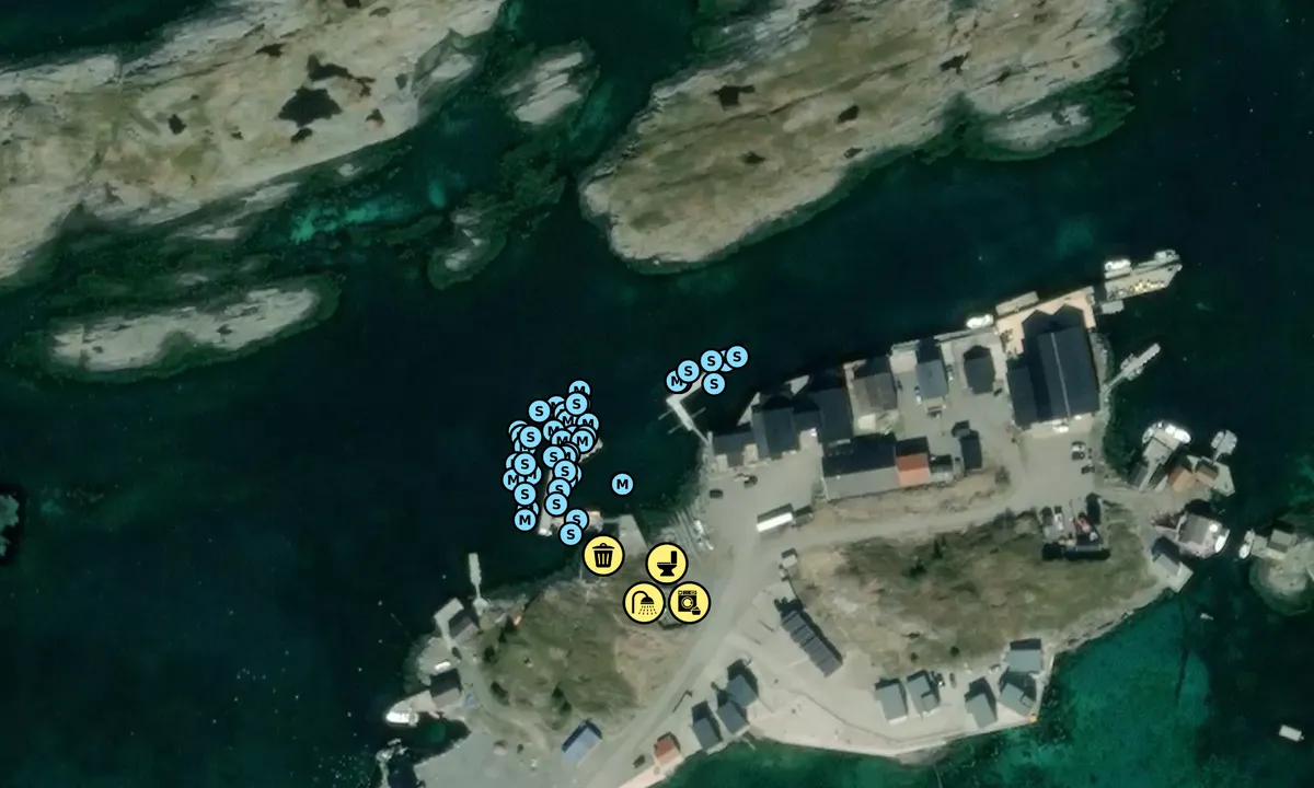 Satelite image of Lovund Rorbu Hotell