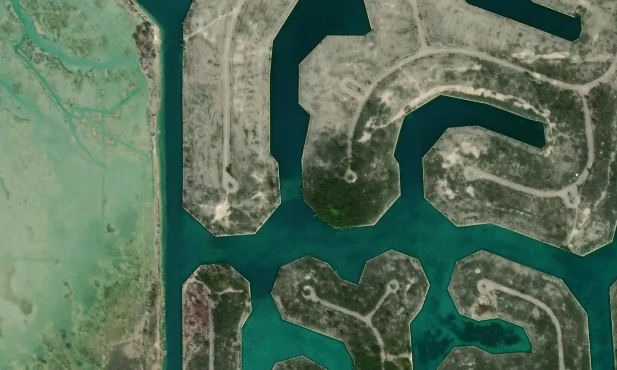 Satelite image of Lucayan Waterway