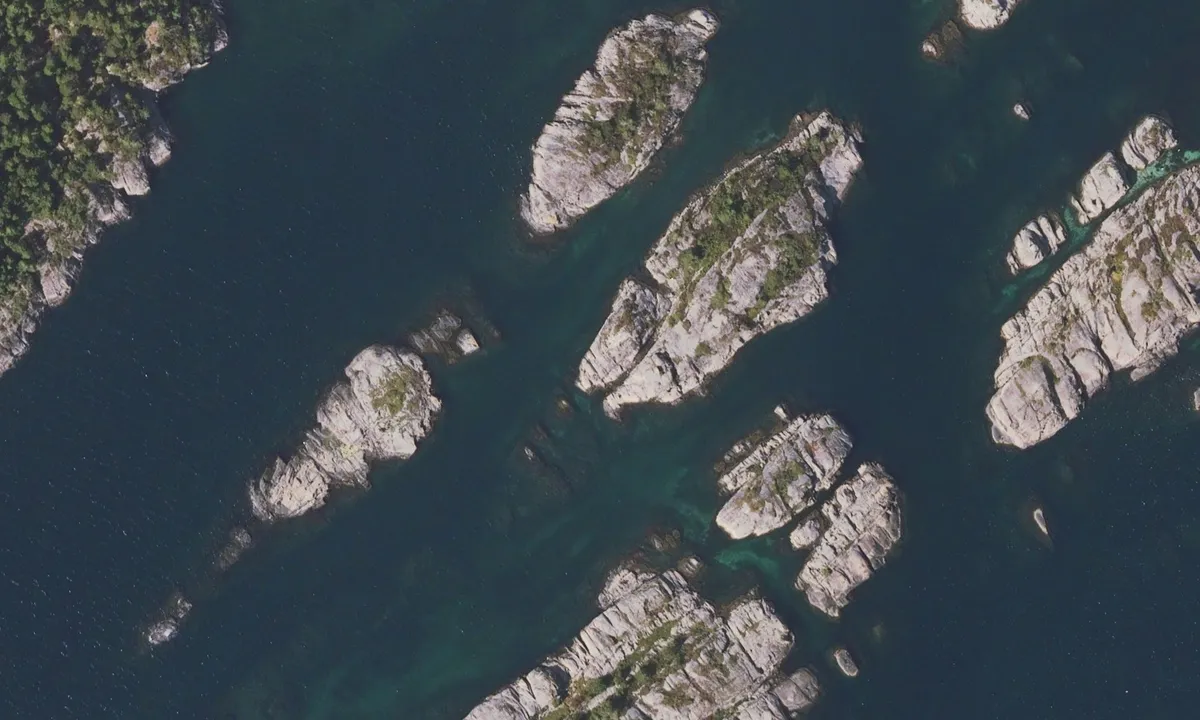 Flyfoto av Lyngholmen - Vestre Sandøya