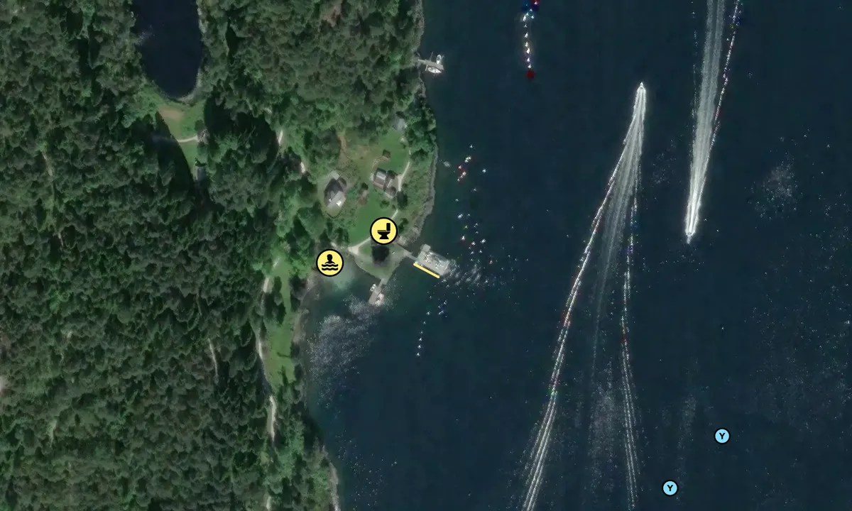 Satelite image of Lysøen gjestebrygge - kun dagsbesøk