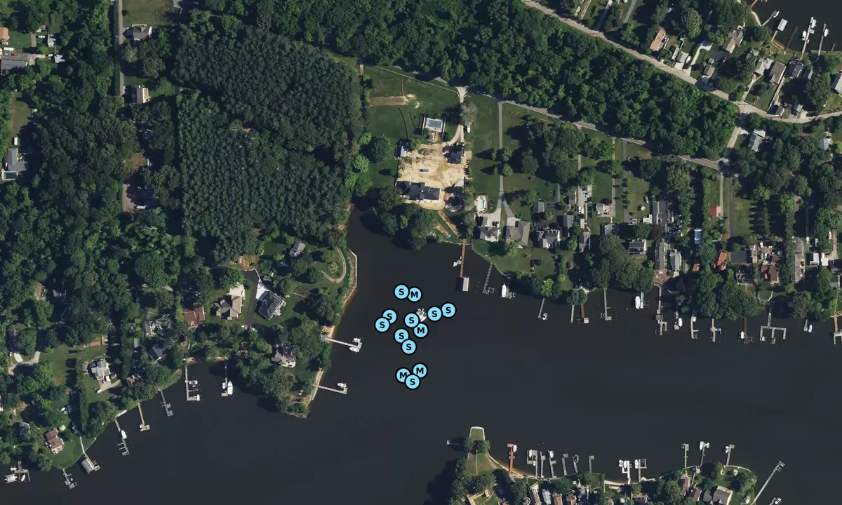 Satelite image of Main Creek off Bodkin Creek