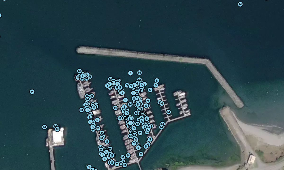Satelite image of Makah Marina