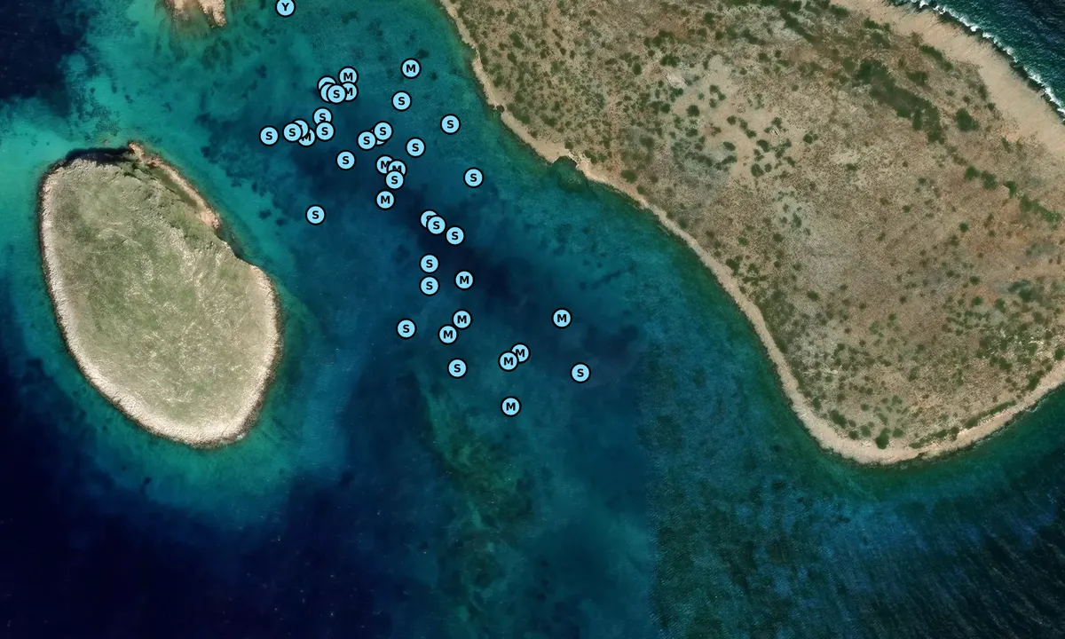 Satelite image of Makronisi South