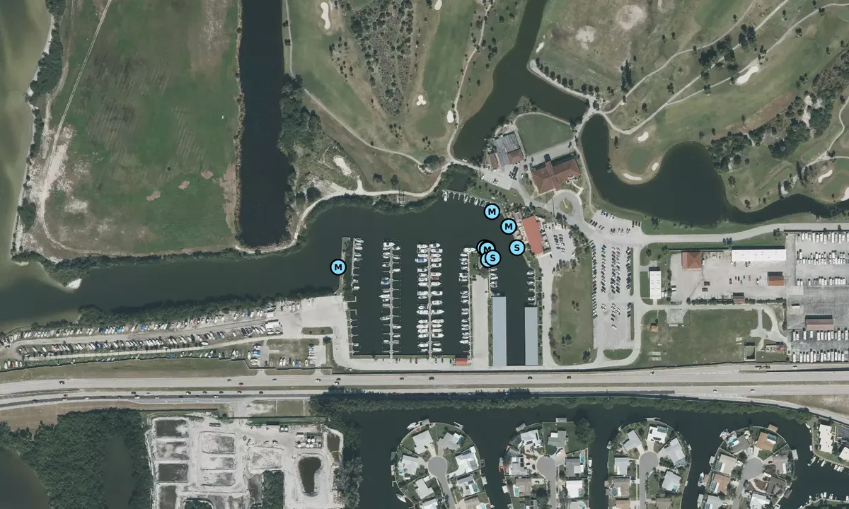 Satelite image of Manatee Cove Marina, MWR
