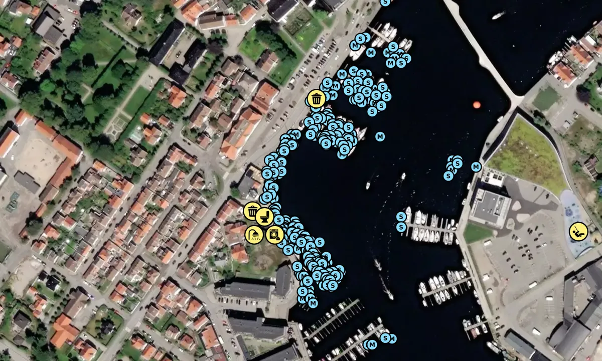 Satelite image of Mandal Gjestehavn