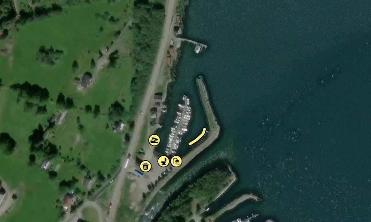 Satelite image of Måndalen Småbåtforening