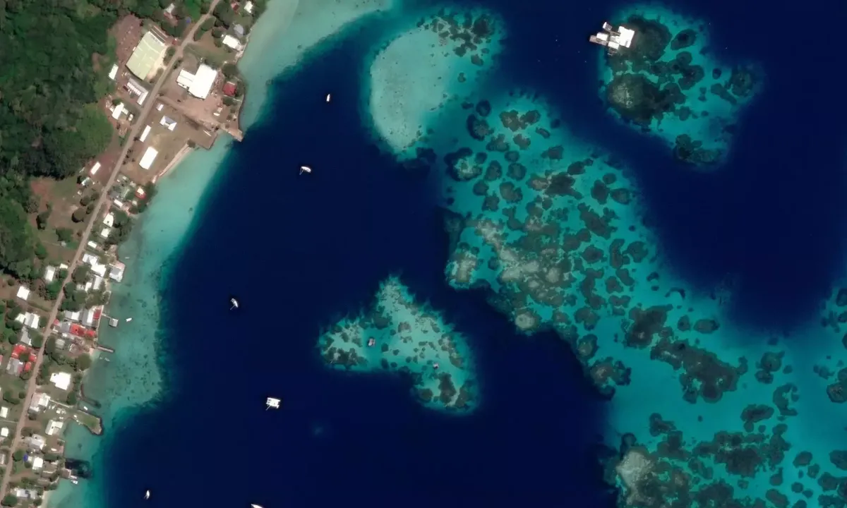Satelite image of Mangareva