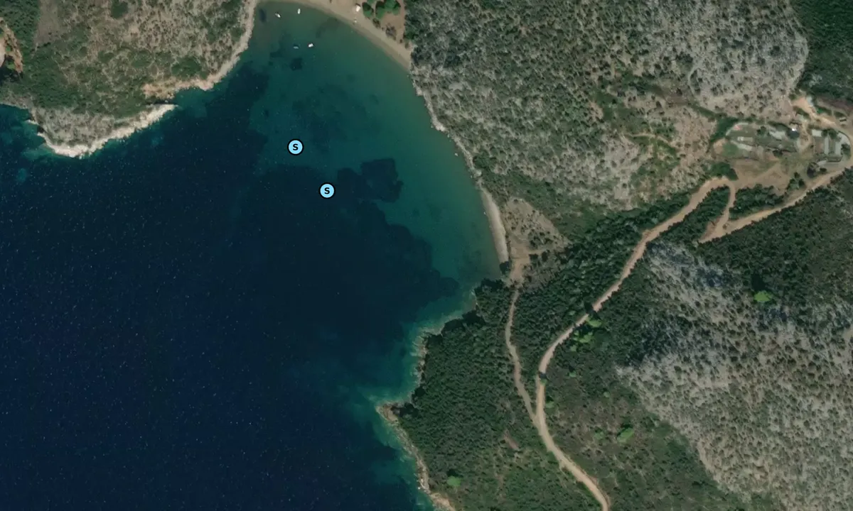 Satelite image of Marathias Beach Sud Est