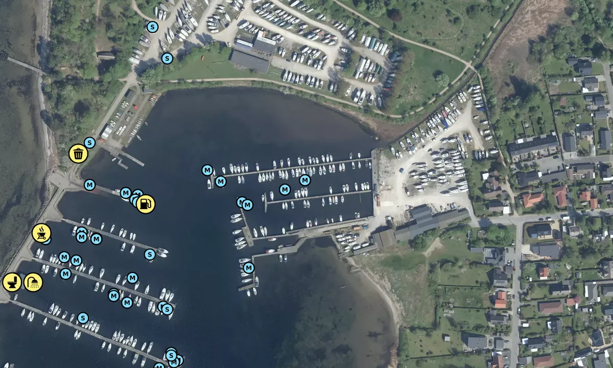 Satelite image of Marbæk lystbådehavn