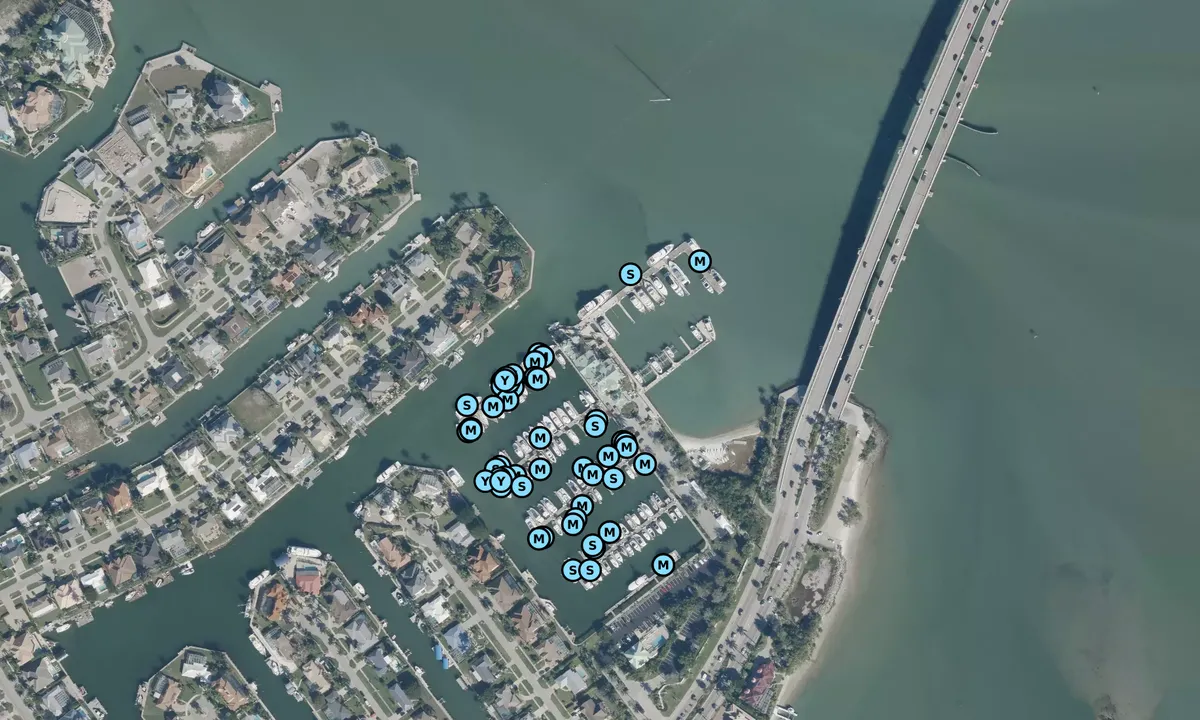 Satelite image of Marco Island Yacht Club