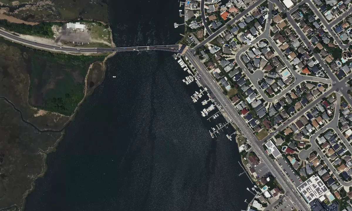 Satelite image of Margate City Bridge