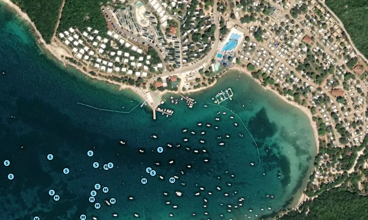 Satelite image of Marina Camping Veštar