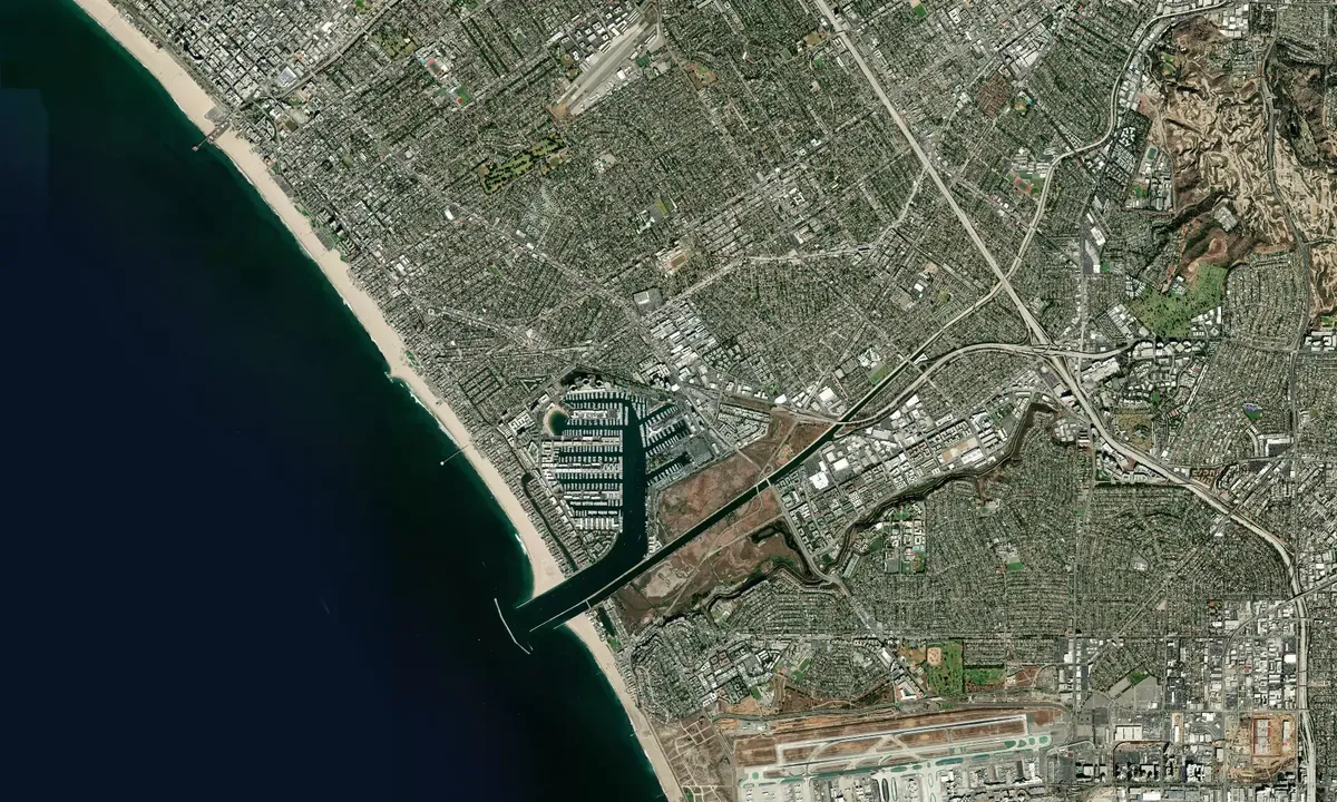 Flyfoto av Marina del Rey Marina