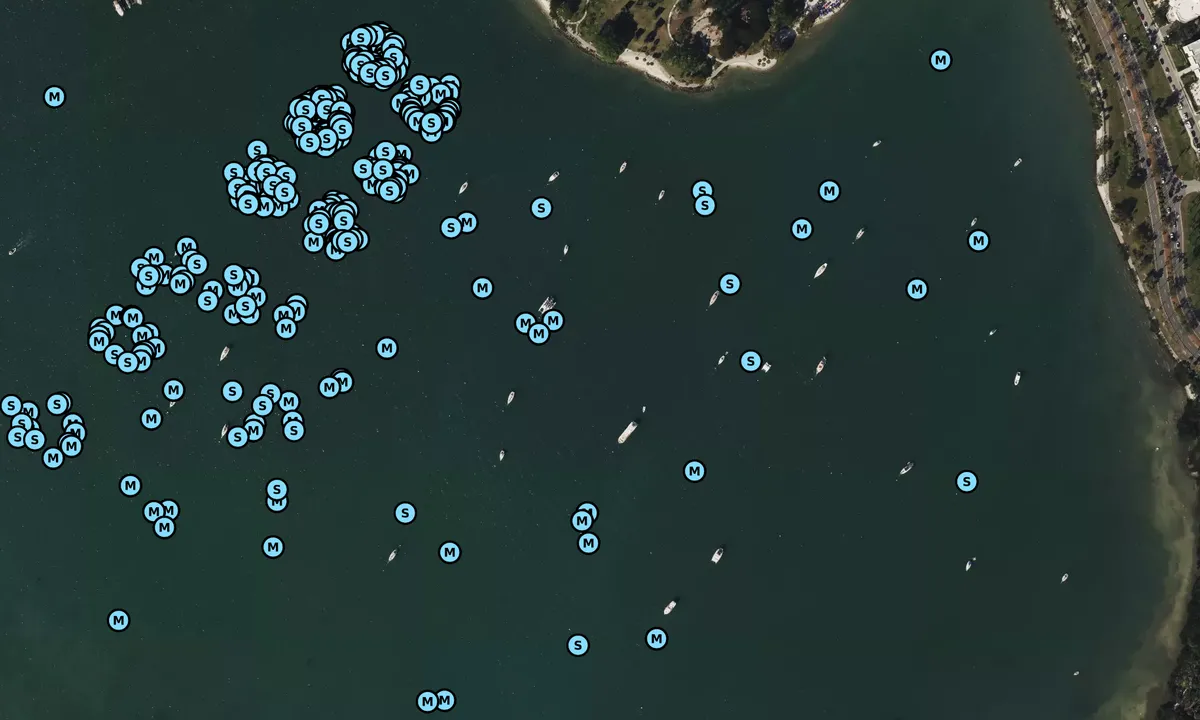 Satelite image of Marina Jack Mooring Fields