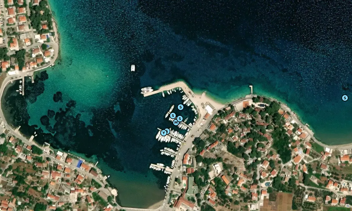 Satelite image of Marina Lumbarda 1