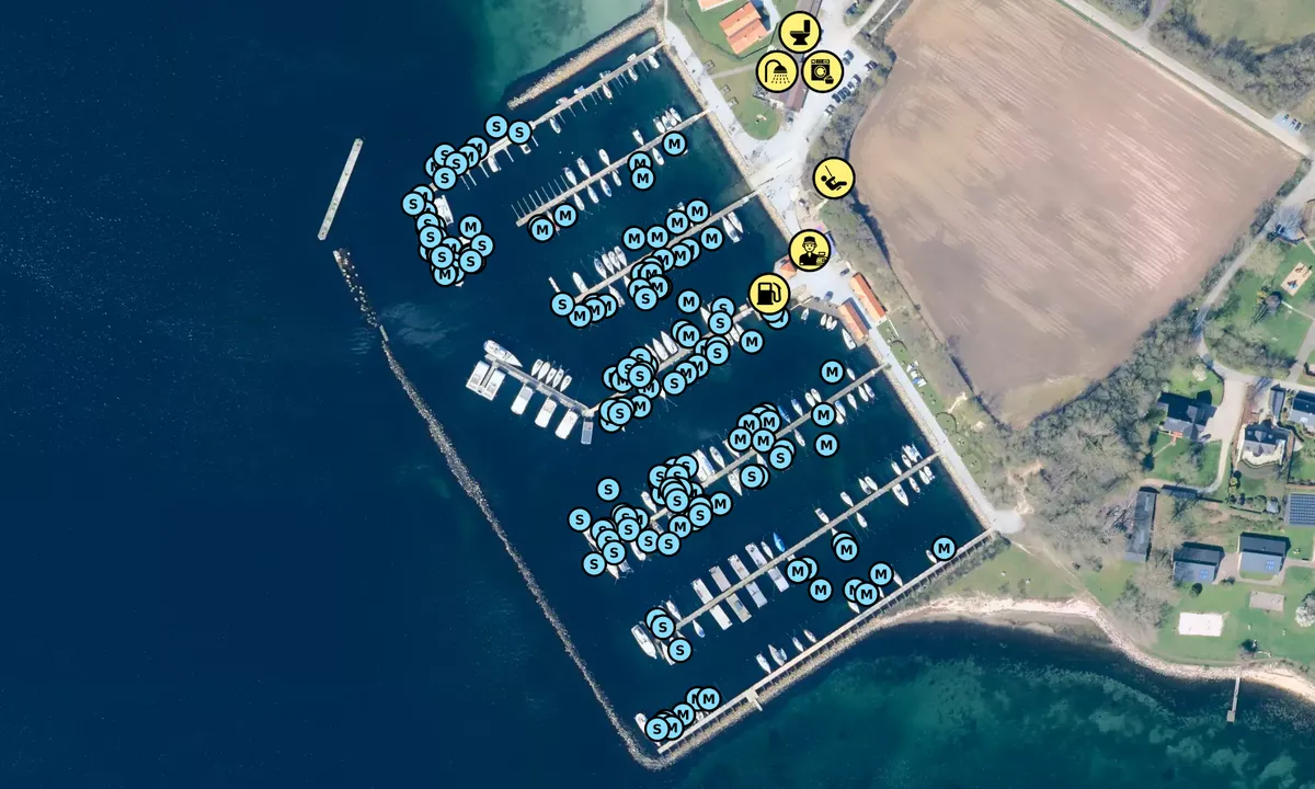 Satelite image of Marina Minde PS Lystbådehavn