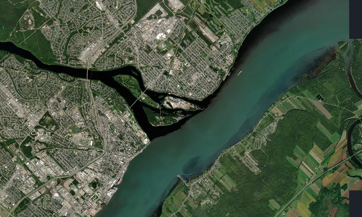Flyfoto av Marina Trois-Rivieres