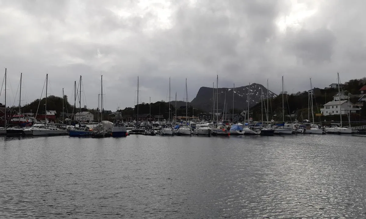 Marinepollen - Svolvær: Havna sett fra nord.