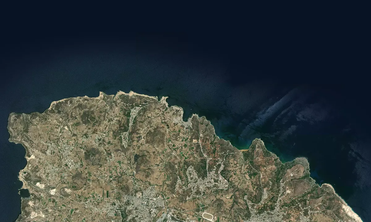 Flyfoto av Marsalforn Gozo