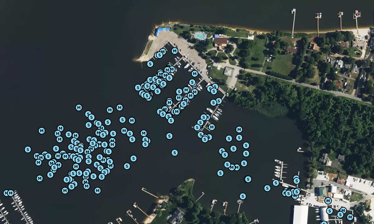 Satelite image of Maryland Yacht Club