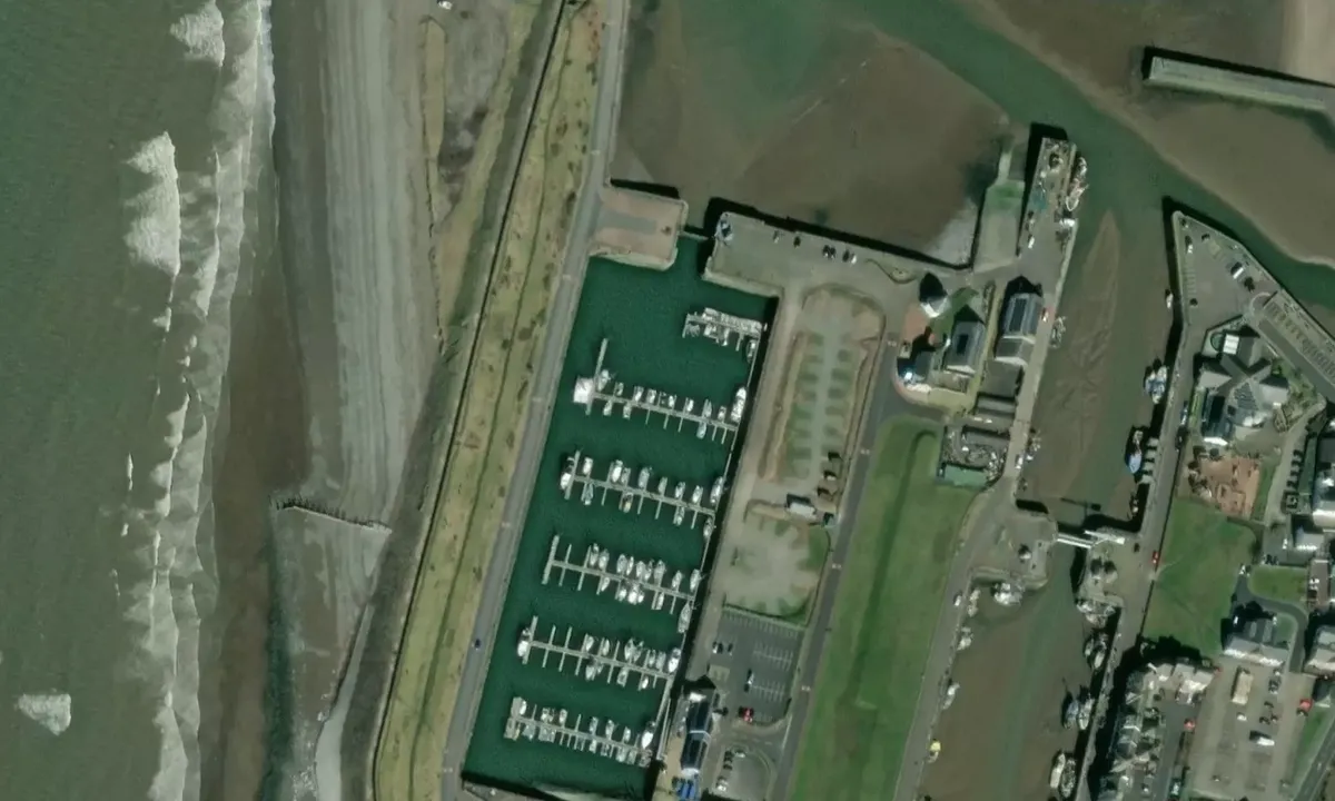 Satelite image of Maryport Marina - Cumbria
