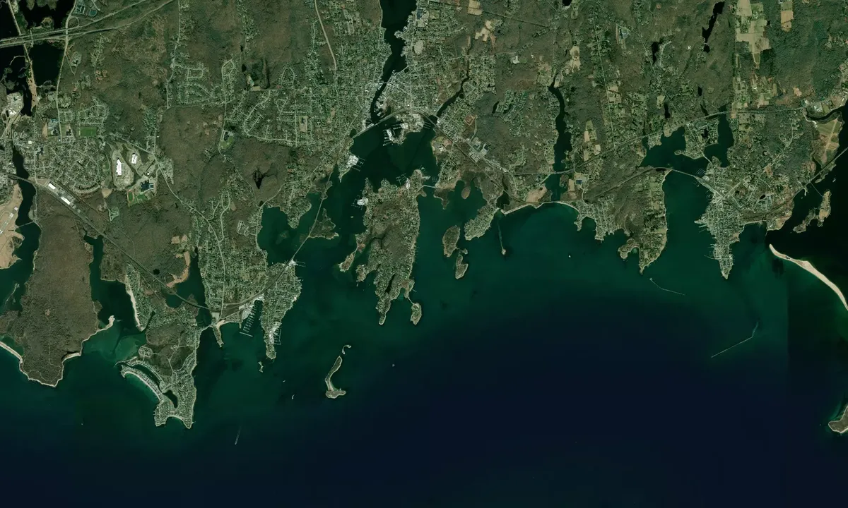 Flyfoto av Mason Island East
