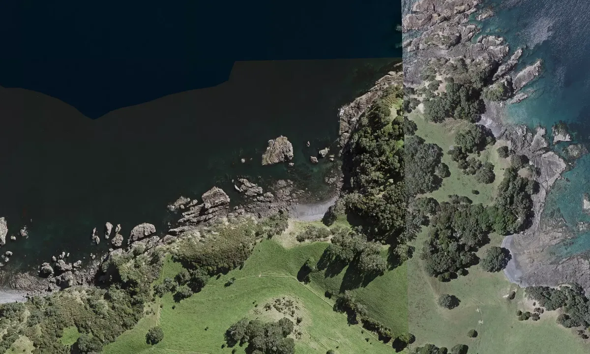 Satelite image of Matapihi Point
