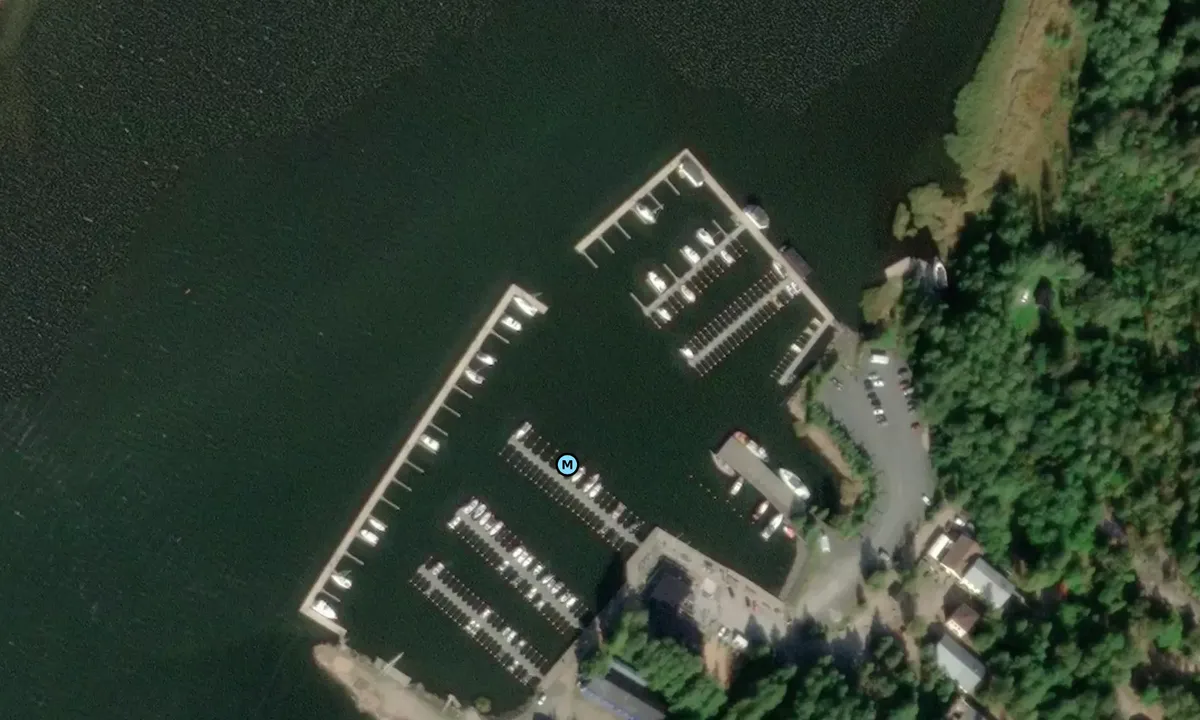 Satelite image of Mathildedal's guest harbor