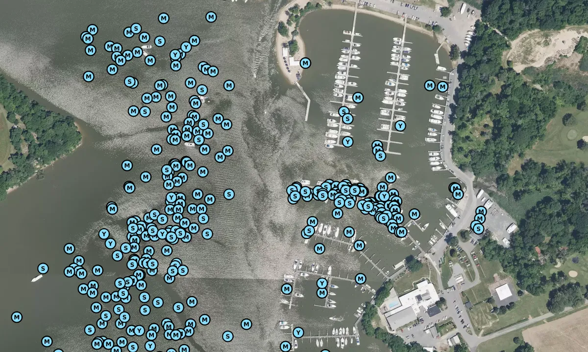 Satelite image of Mears Great Oak Landing Marina Resort