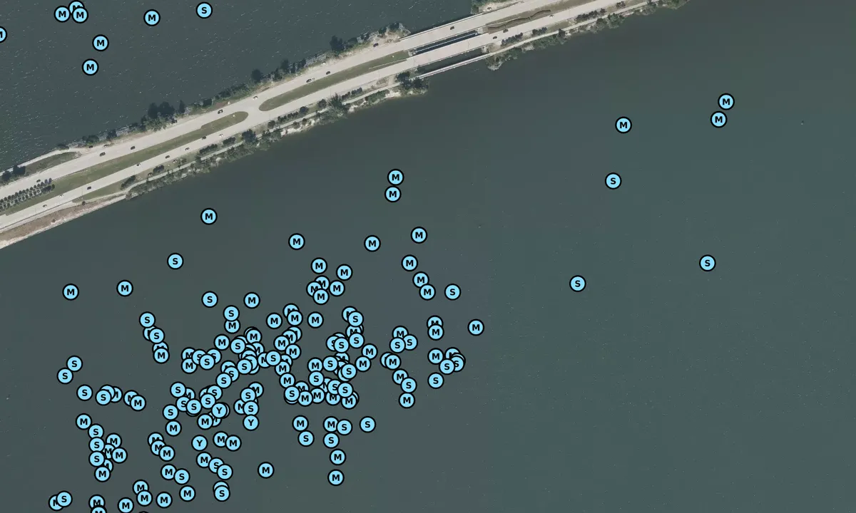 Satelite image of Melbourne Causeway South