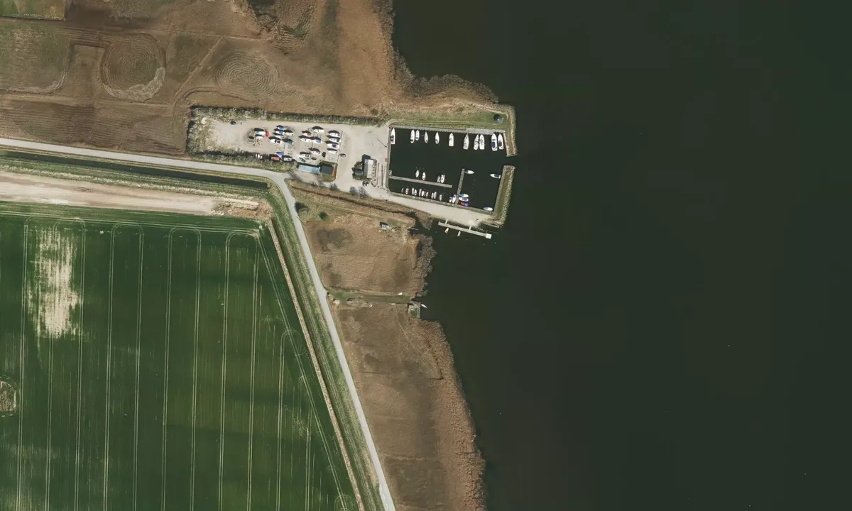 Flyfoto av Mellerup Bådelaug
