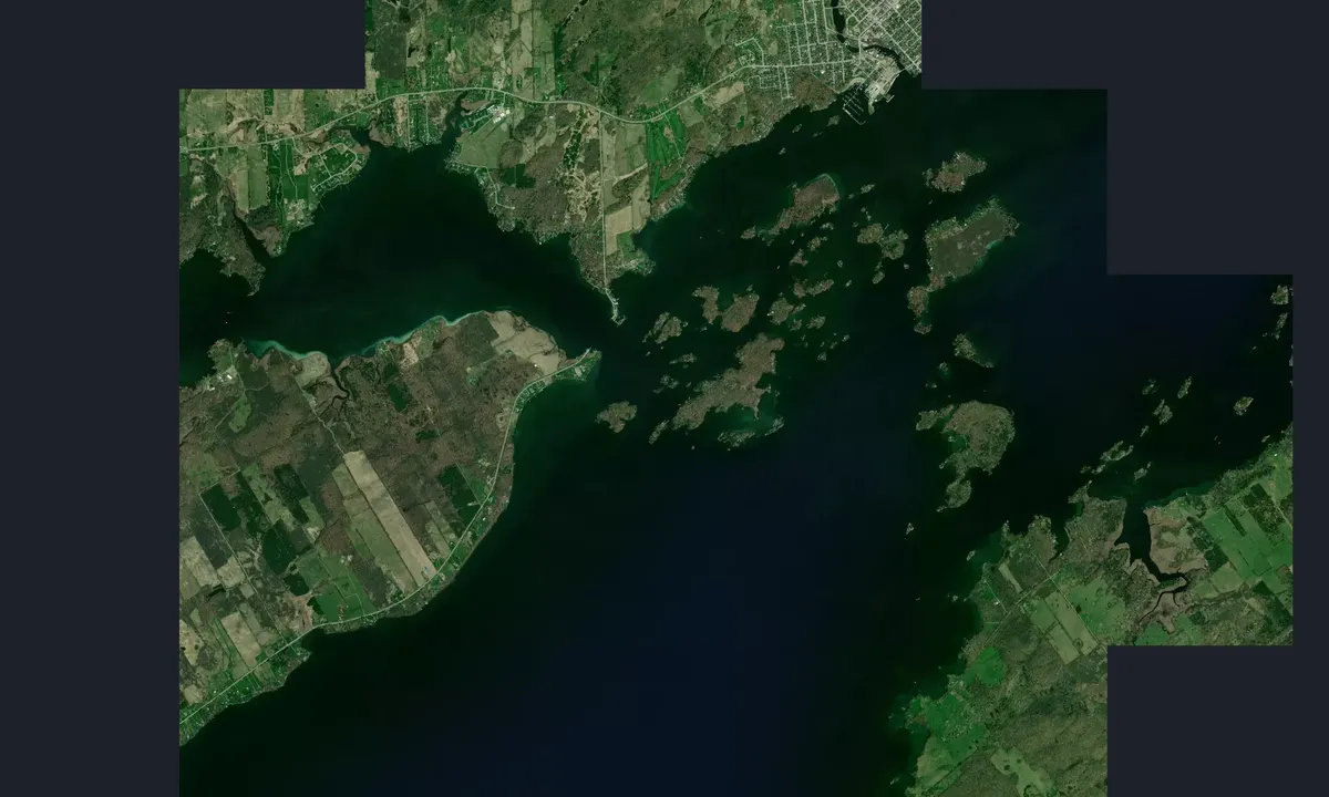 Flyfoto av Mermaid Island (Parks Canada)