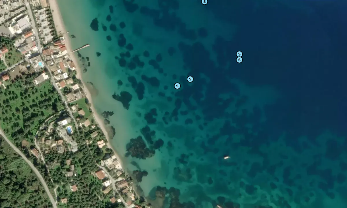 Satelite image of Messonghi Beach