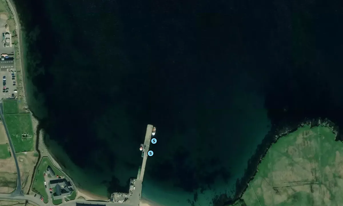 Satelite image of Mid Yell - Shetland