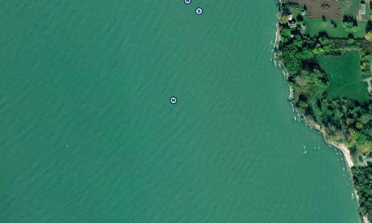 Satelite image of Middle Bass Island Southwest