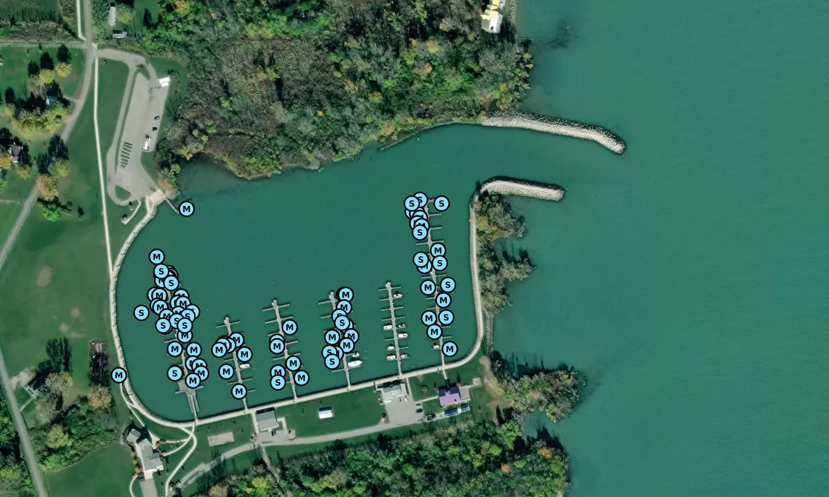 Satelite image of Middle Bass Island Yacht Club