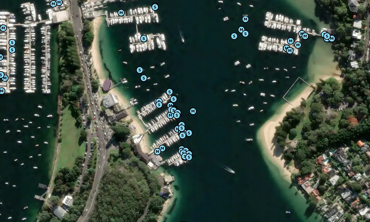 Satelite image of Middle Harbour Yacht Club