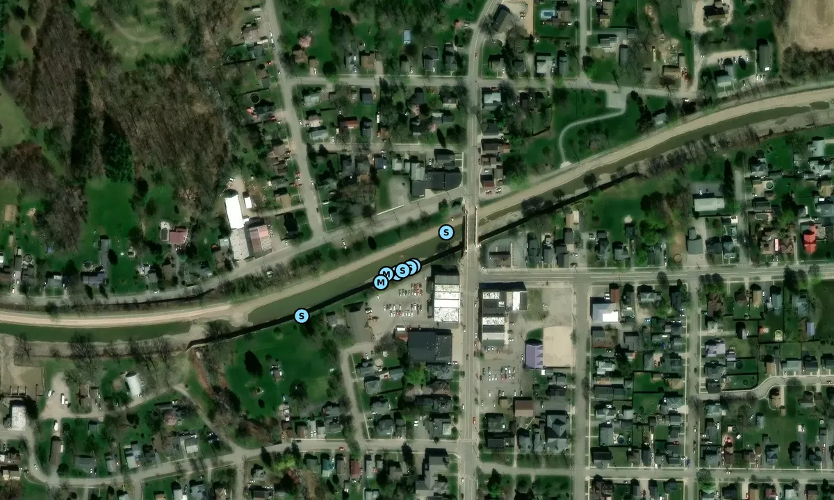 Satelite image of Middleport Canal Basin