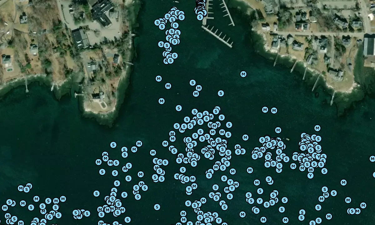 Satelite image of Mill Cove - Boothbay Harbor