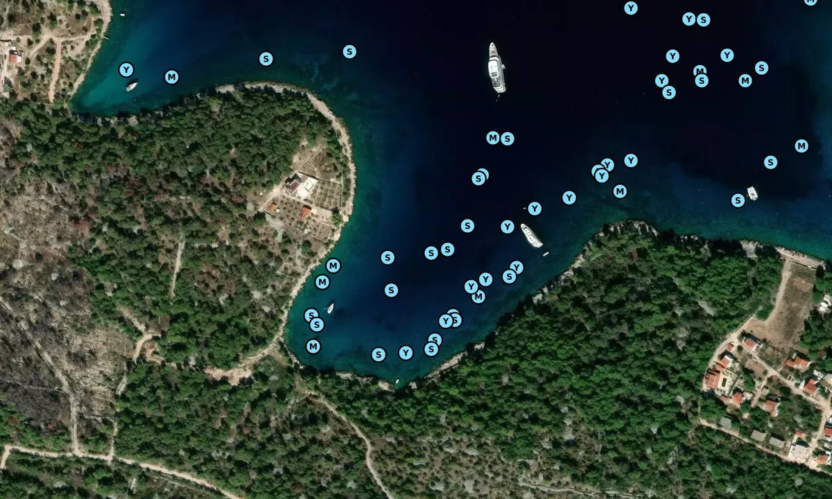 Satelite image of Milna Bay South