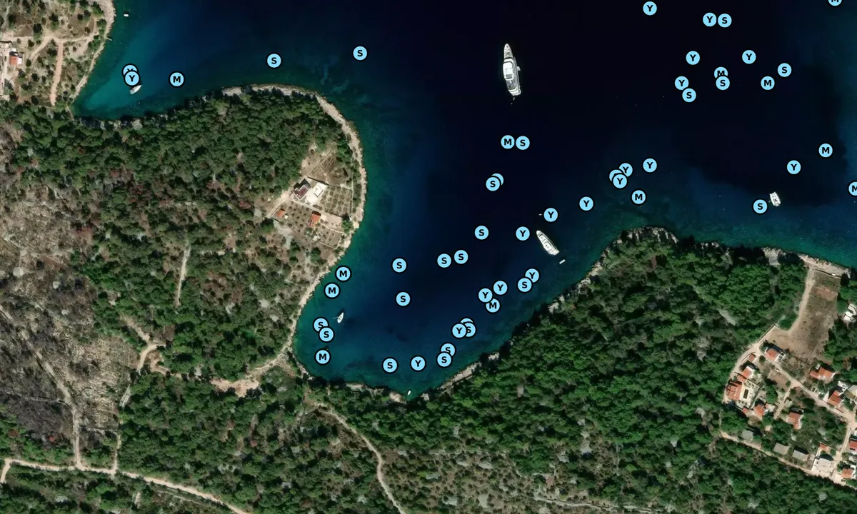 Satelite image of Milna Bay South