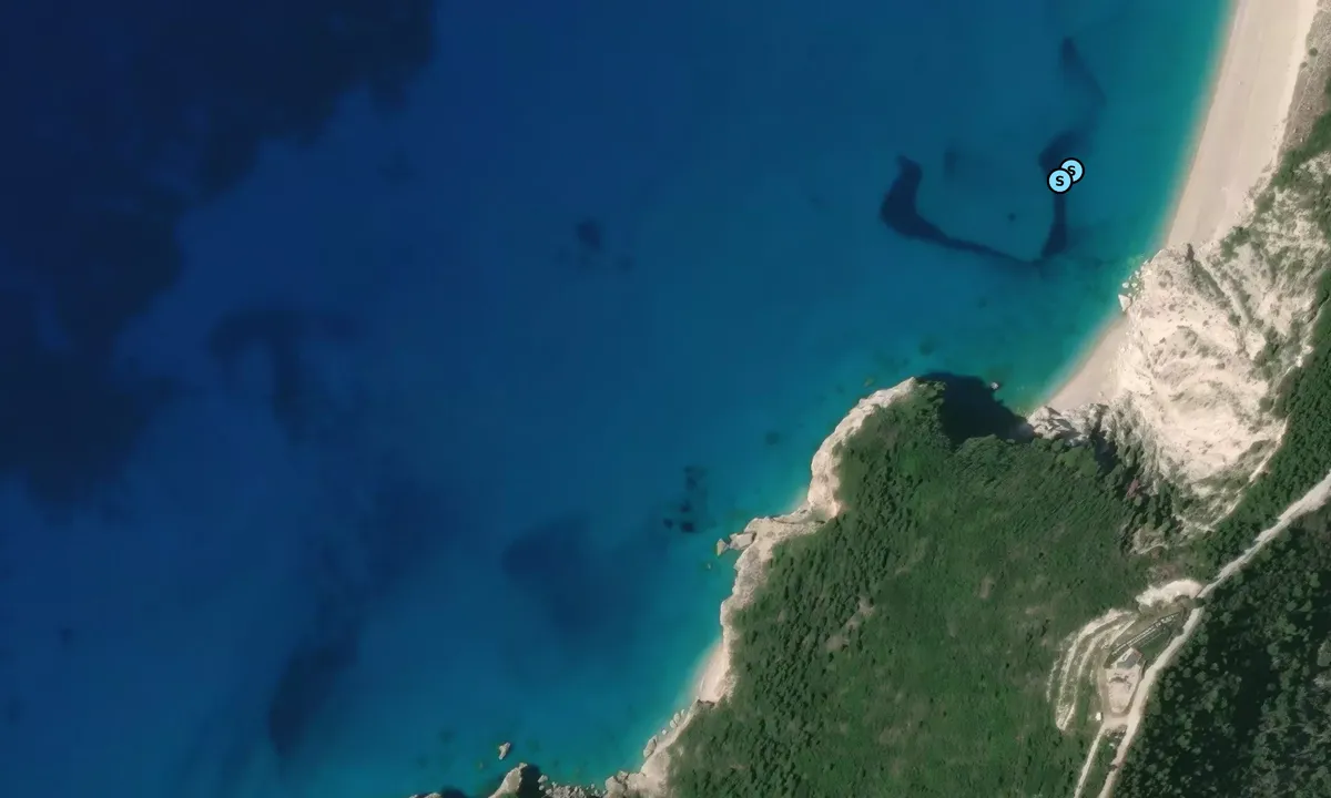 Satelite image of Milos beach