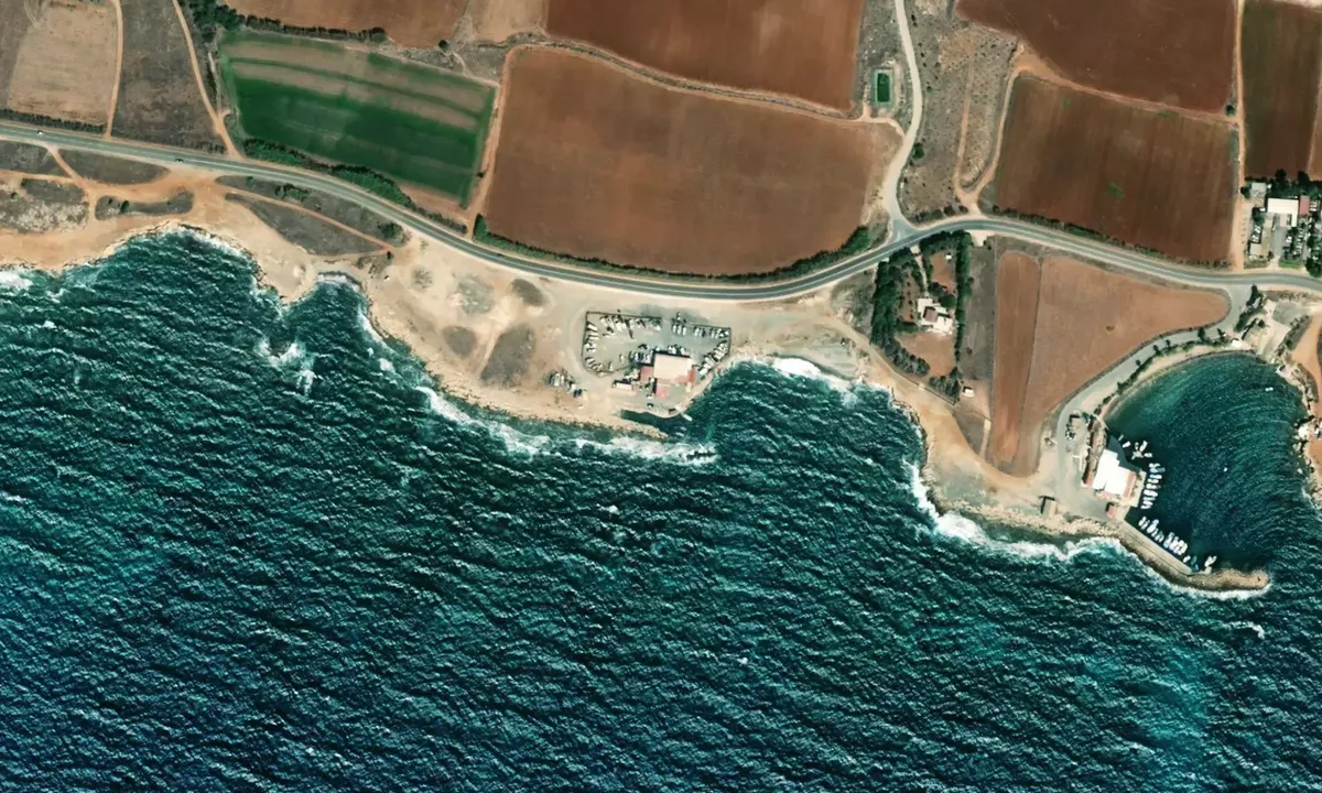 Satelite image of Miltos boat yard