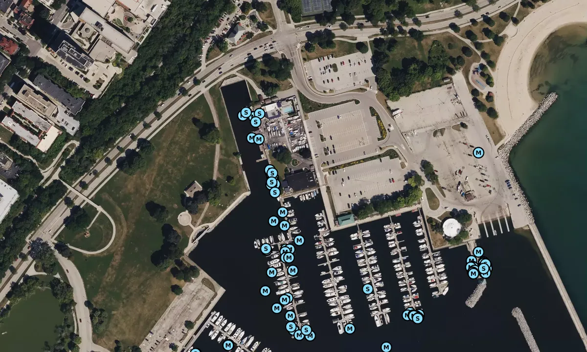 Satelite image of Milwaukee Yacht Club - Wisconsin