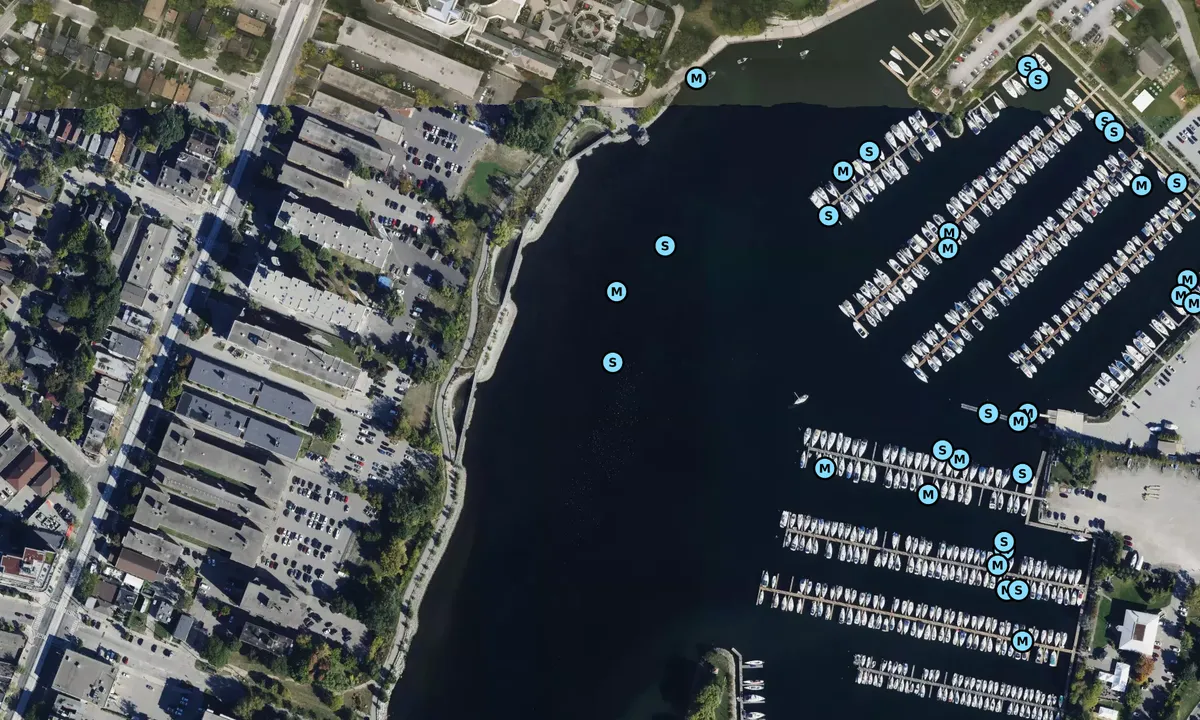Satelite image of Mimico Harbour
