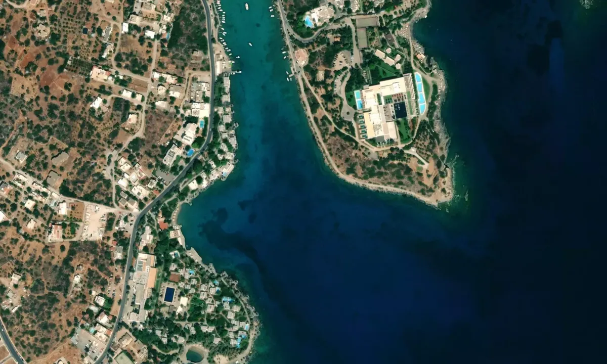 Flyfoto av Minos Beach