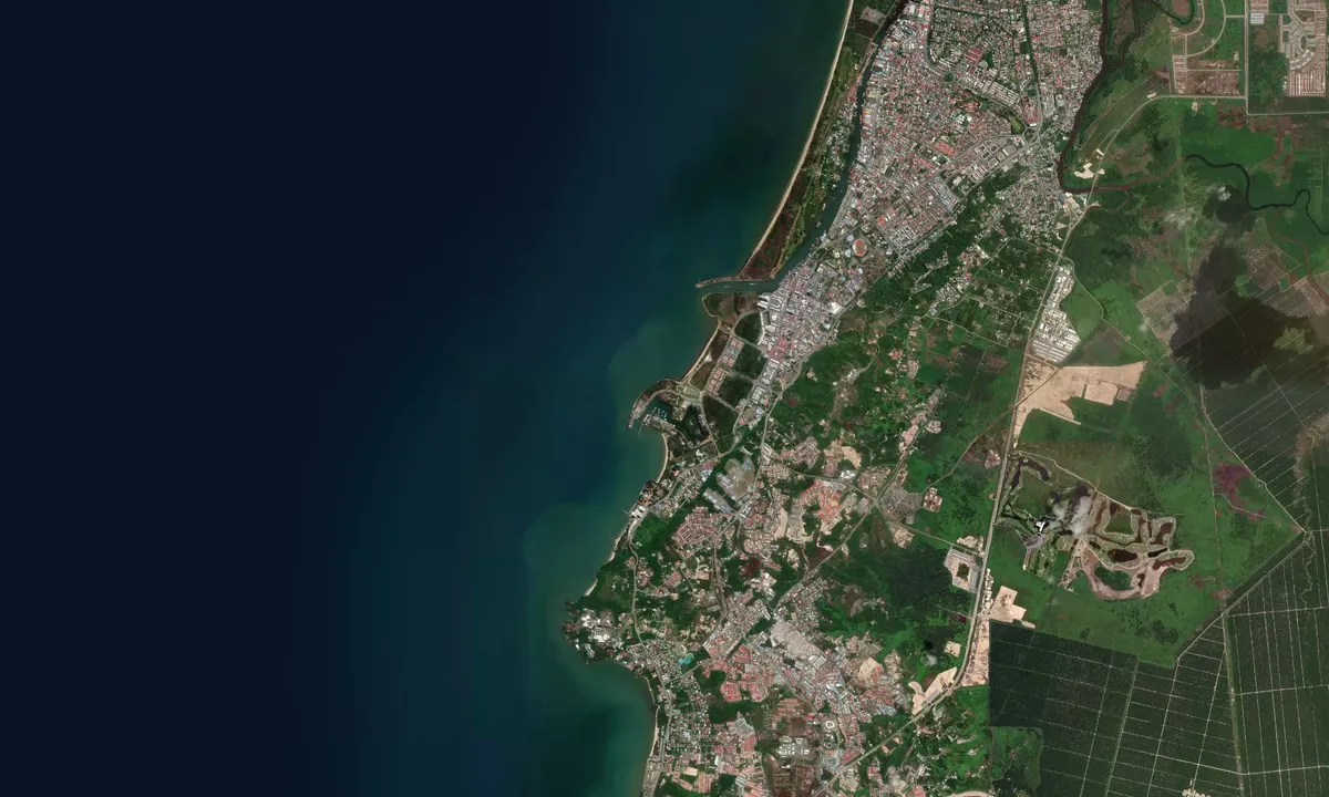 Flyfoto av Miri Marina Borneo
