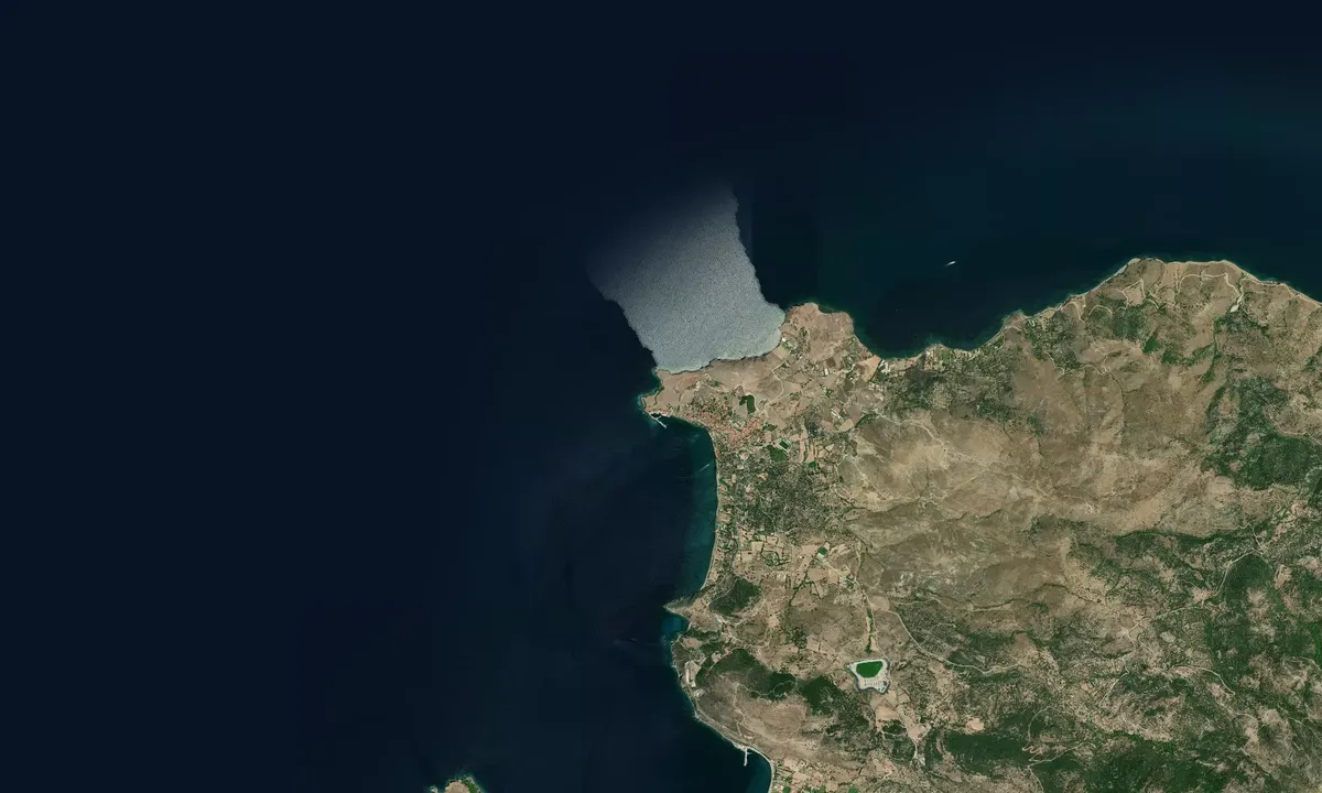 Flyfoto av Mithimna Lesvos (Molivos)