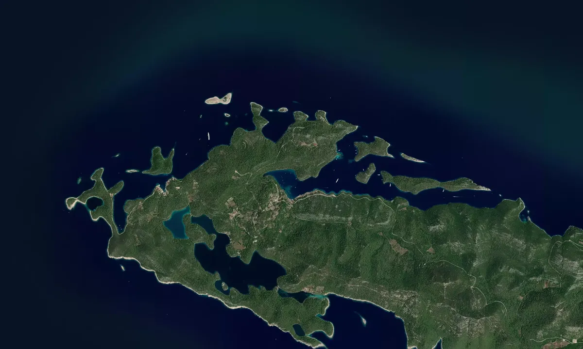 Flyfoto av Mljet National Park