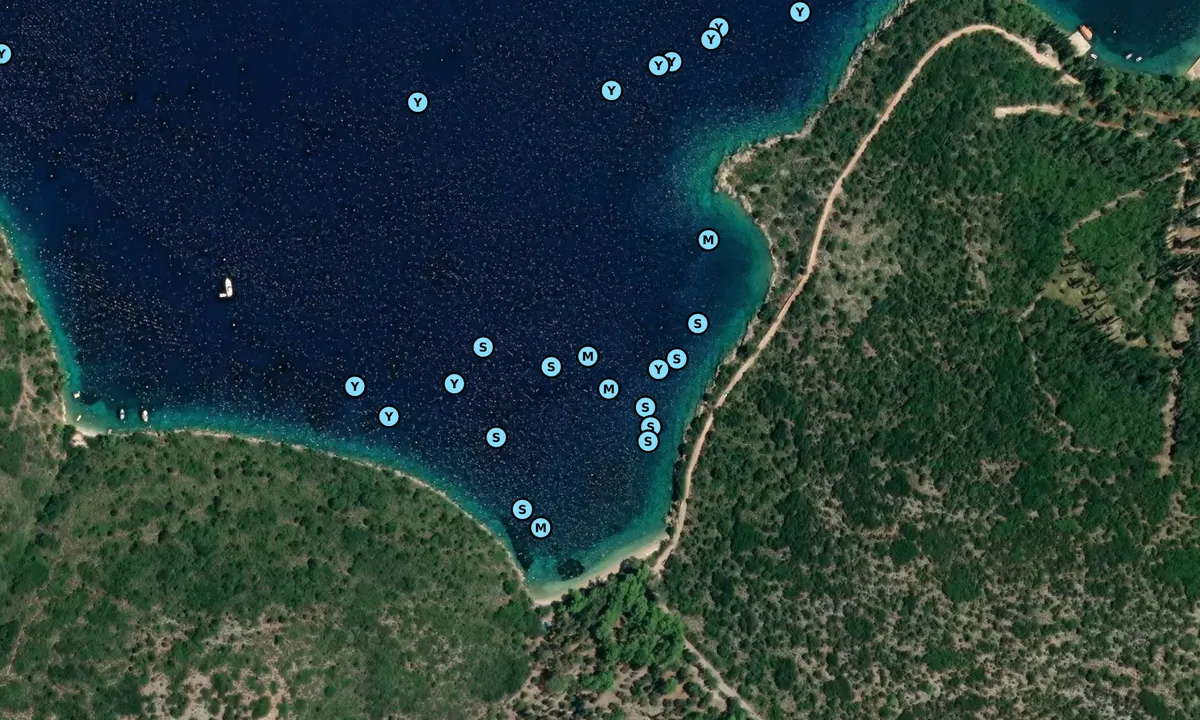 Satelite image of Mnimata Beach
